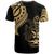 Solomon Islands T Shirt Solomon Islands Tatau Gold Patterns With Coat of Arms - Polynesian Pride