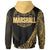 Marshall Islands Hoodie Gold Polynesian Patterns Sport Style - Polynesian Pride