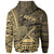 American Samoa Zip Hoodie Tula Polynesian Gold Patterns - Polynesian Pride