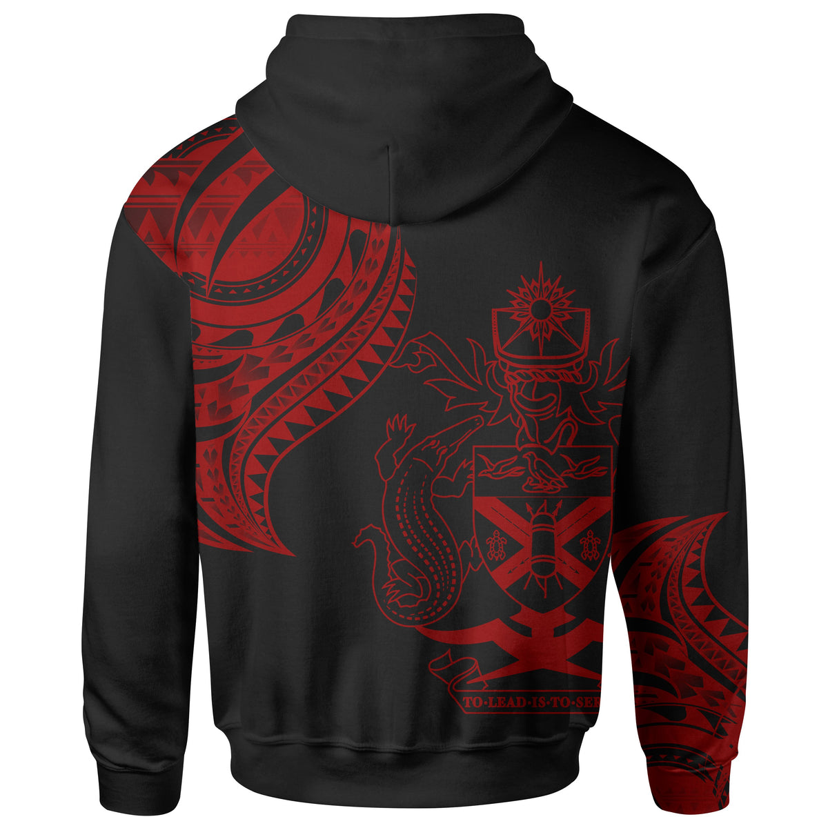 Solomon Islands Custom Zip Hoodie Solomon Islands Tatau Red Patterns - Polynesian Pride