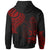 Solomon Islands Custom Zip Hoodie Solomon Islands Tatau Red Patterns - Polynesian Pride