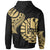 Tahiti Custom Zip Hoodie Tahiti Tatau Gold Patterns - Polynesian Pride