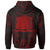 Tokelau Zip Hoodie Tokelau Seal Red Tribal Patterns - Polynesian Pride