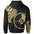 Yap State Zip Hoodie Yap State Tatau Gold Patterns With Coat of Arms - Polynesian Pride