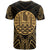 French Polynesia T Shirt National Seal Tribal Gold Color Patterns - Polynesian Pride