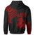 Tonga Zip Hoodie Tonga Tatau Red Patterns - Polynesian Pride