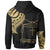 Tokelau Zip Hoodie Tokelau Tatau Gold Patterns With Coat of Arms - Polynesian Pride