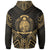 Nauru Zip Hoodie Nauru Seal Gold Tribal Patterns - Polynesian Pride