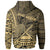 American Samoa Zip Hoodie Nuuuli Polynesian Gold Patterns - Polynesian Pride