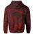 American Samoa Zip Hoodie Fagatogo Polynesian Red Patterns - Polynesian Pride