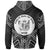 Niue Hoodie Niue Seal Black Tribal Patterns - Polynesian Pride