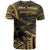 American Samoa T Shirt Nuuuli Polynesian Gold Patterns - Polynesian Pride