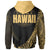 Hawaii Zip Hoodie Gold Polynesian Patterns Sport Style - Polynesian Pride