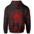 Nauru Zip Hoodie Nauru Seal Red Tribal Patterns - Polynesian Pride