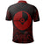 Yap State Polo Shirt Yap State Seal Red Tribal Patterns - Polynesian Pride