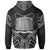 Tokelau Zip Hoodie Tokelau Seal Black Tribal Patterns - Polynesian Pride