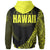 Hawaii Zip Hoodie Yellow Polynesian Patterns Sport Style - Polynesian Pride