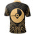 Yap State Polo Shirt Yap State Seal Gold Tribal Patterns - Polynesian Pride