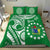(Custom Personalised) Cook Islands Tatau Bedding Set Symbolize Passion Stars Version Green LT13 - Polynesian Pride