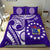 (Custom Personalised) Cook Islands Tatau Bedding Set Symbolize Passion Stars Version Purple LT13 - Polynesian Pride