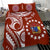 (Custom Personalised) Cook Islands Tatau Bedding Set Symbolize Passion Stars Version Red LT13 - Polynesian Pride