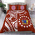 (Custom Personalised) Cook Islands Tatau Bedding Set Symbolize Passion Stars Version Red LT13 - Polynesian Pride