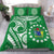 (Custom Personalised) Cook Islands Tatau Bedding Set Symbolize Passion Stars Version Green LT13 - Polynesian Pride