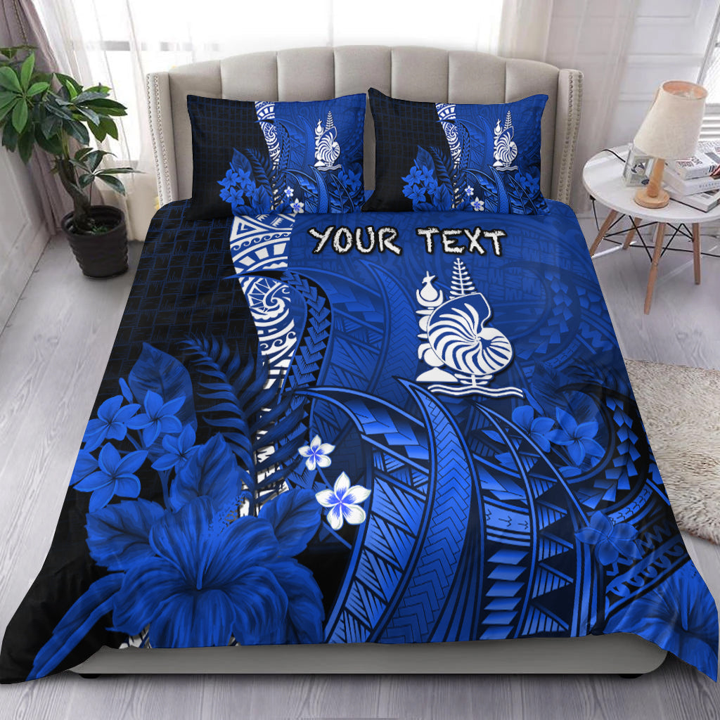 (Custom Personalised) New Caledonia Bedding Set Nautilus Blue Polynesian Hibiscus LT13 Blue - Polynesian Pride