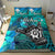 The Shaka Hawaii Bedding Set Tropical Flowers Blue Version LT13 - Polynesian Pride