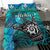 The Shaka Hawaii Bedding Set Tropical Flowers Blue Version LT13 Blue - Polynesian Pride