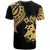 Tonga T Shirt Tonga Tatau Gold Patterns With Coat of Arms - Polynesian Pride