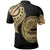 American Samoa Polo Shirt Amerika Samoa Tatau Gold Patterns With Coat Of Arms - Polynesian Pride