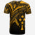 Kosrae State T Shirt Gold Color Cross Style - Polynesian Pride