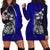 Samoa Polynesian Women's Hoodie Dress Blue - Turtle With Hook Blue - Polynesian Pride