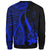 Vanuatu Sweatshirt - Blue Polynesian Tentacle Tribal Pattern - Polynesian Pride