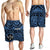 Kosrae Men's Short - Kosrae Flag In Polynesian Tattoo Style (Blue) - Polynesian Pride