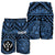 Kosrae Men's Short - Kosrae Flag In Polynesian Tattoo Style (Blue) - Polynesian Pride