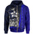 Samoa Polynesian Custom Zip up Hoodie Blue Turtle with Hook Unisex Blue - Polynesian Pride