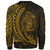 Nauru Custom Personalised Sweatshirt - Wings Style Gold Color - Polynesian Pride