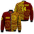 (Custom Text And Number) Tonga High School Bomber Jacket Class Of Year Tongan Ngatu Pattern LT14 Unisex Red - Polynesian Pride