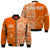 (Custom Personalised) Tailulu Tonga College Bomber Jacket Tongan Ngatu Pattern LT14 Unisex Orange - Polynesian Pride