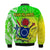 Happy Mangaia Gospel Day Bomber Jacket Cook Islands Coat Of Arms Polynesian Pattern LT14 - Polynesian Pride