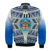 Fiji Bomber Jacket Kaiviti Fijian Special Tapa Pattern LT14 - Polynesian Pride