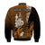 (Custom Personalised) New Caledonia Bomber Jacket Nautilus Gold Polynesian Hibiscus LT13 - Polynesian Pride