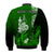 (Custom Personalised) New Caledonia Bomber Jacket Nautilus Green Polynesian Hibiscus LT13 - Polynesian Pride