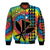 (Custom Personalised) Hawaii Rainbow Tie Dye Bomber Jacket Flowers Polynesian Hawaiian Tribal LT13 - Polynesian Pride