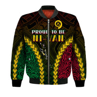 Vanuatu Indigenous Bomber Jacket Proud To Be Ni - Vanuatu Polynesian Pattern LT13 - Polynesian Pride