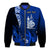 (Custom Personalised) New Caledonia Bomber Jacket Nautilus Blue Polynesian Hibiscus LT13 - Polynesian Pride