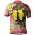 New Caledonia 1 Polo Shirt Flowers Tropical With Sea Animals - Polynesian Pride