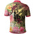 New Caledonia Polo Shirt Flowers Tropical With Sea Animals - Polynesian Pride